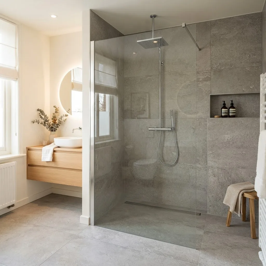 Douche à l'italienne carrelée