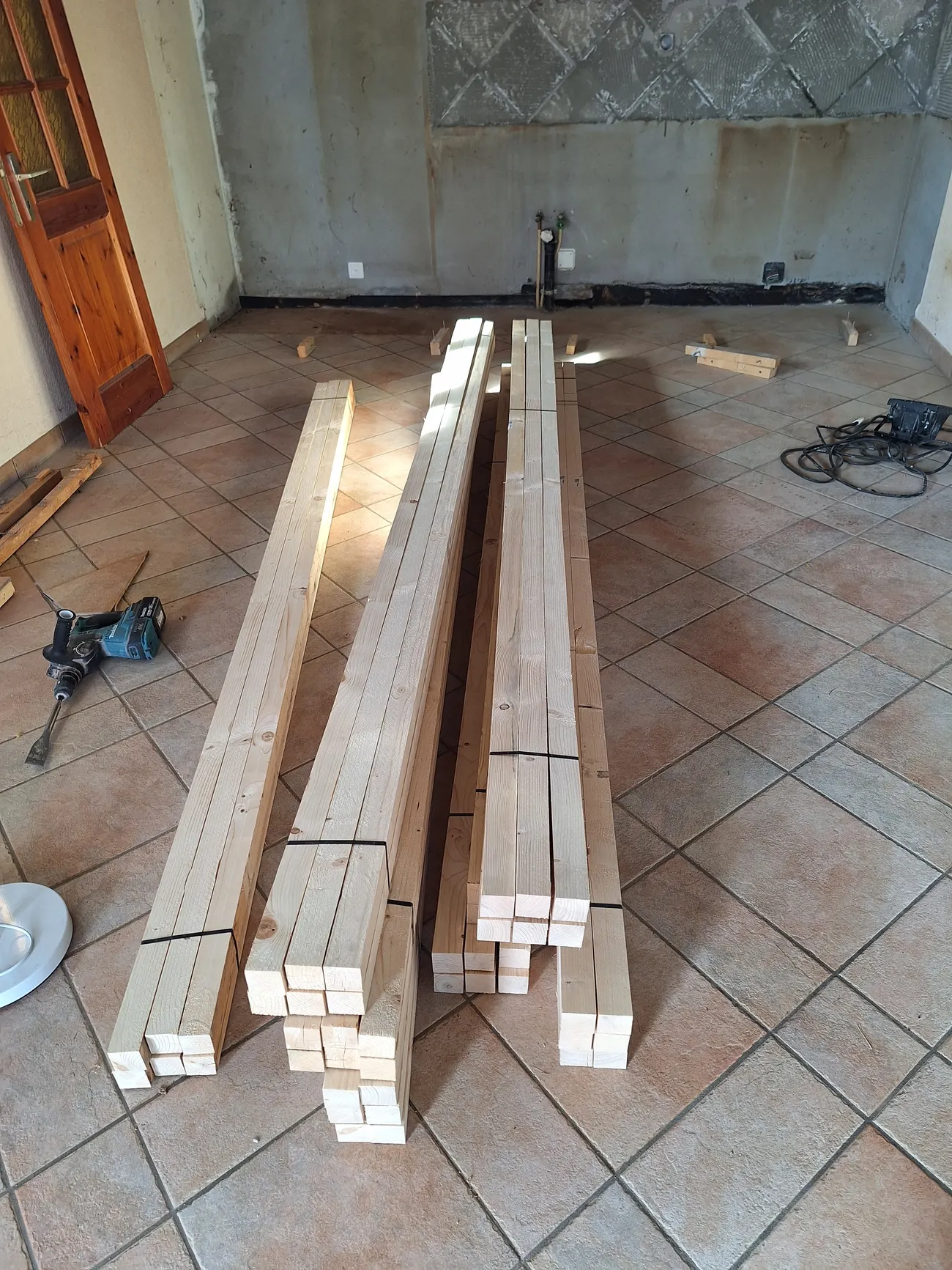 Materials loaded and then delivered to the site — loading