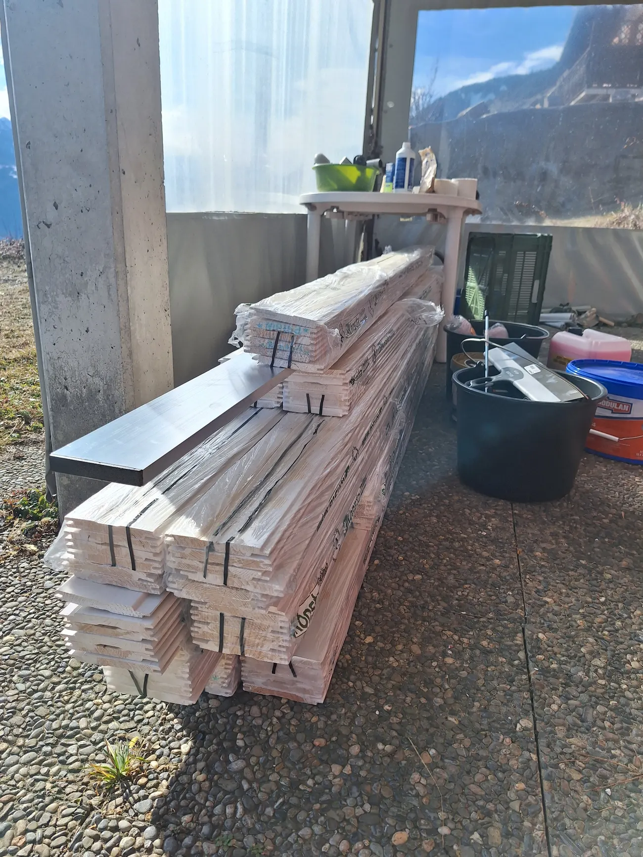 Materials loaded and then delivered to the site — delivery